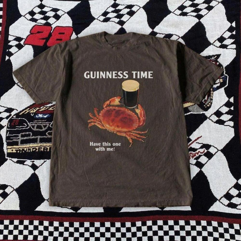 Guinness Time Crab Tee Low Key Drink High Key Cool
